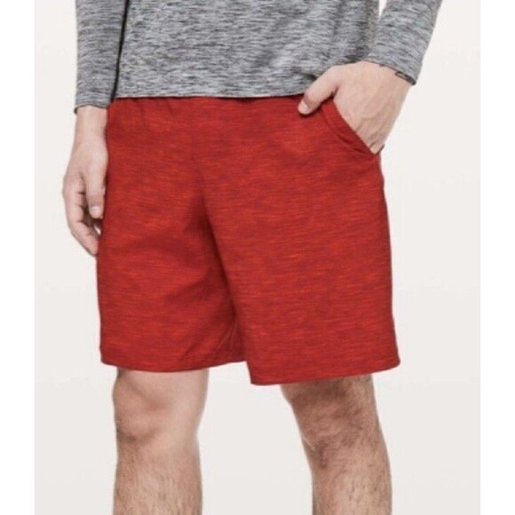 Lululemon Pace Breaker Short *Linerless 7" Heather Solar Orange Magma Size S - Picture 1 of 7